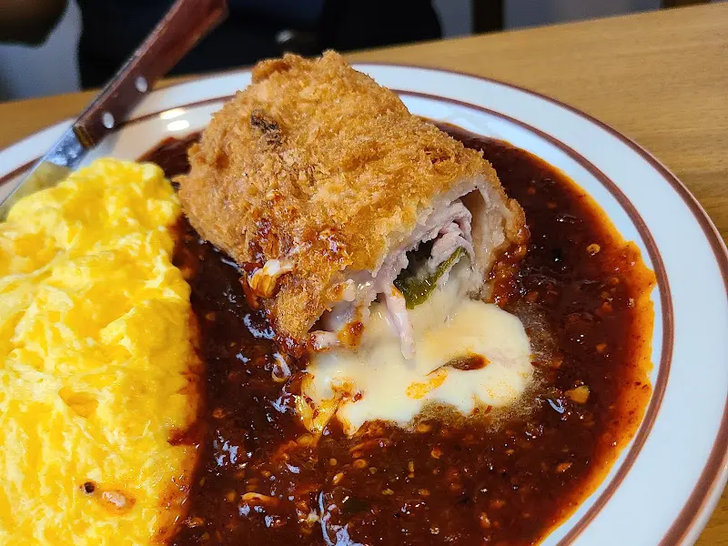 치즈 돈까스 단면