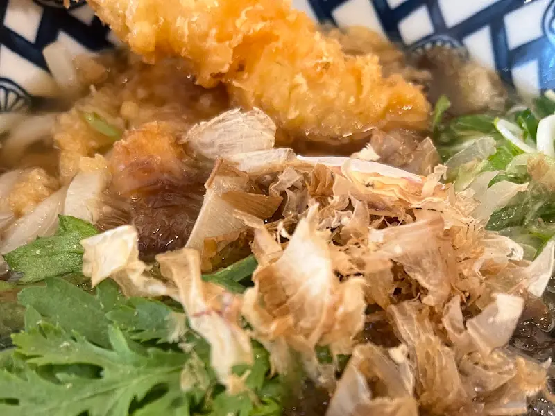 우동 고명 클로즈업