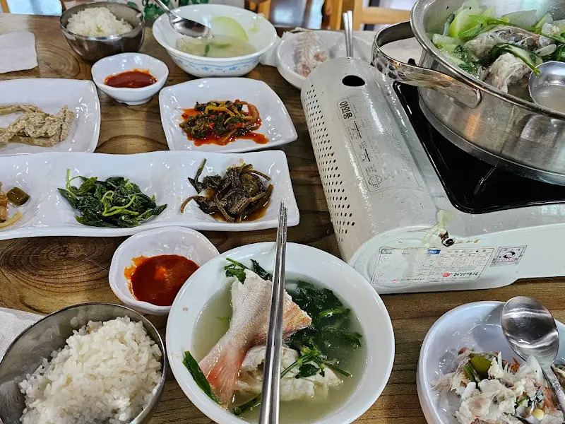 참돔지리 한 상 차림