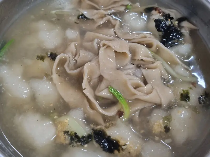 옹심이 클로즈업 사진