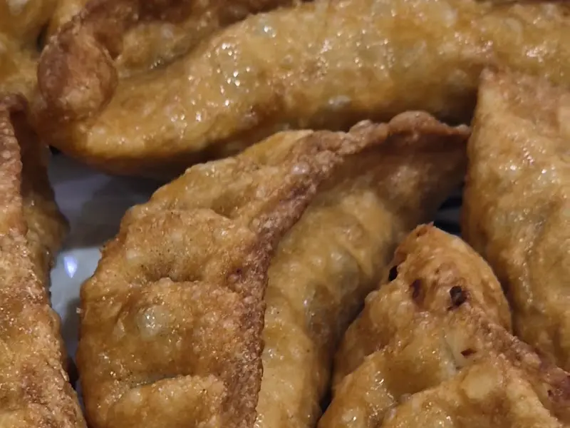 윤기가 흐르는 군만두