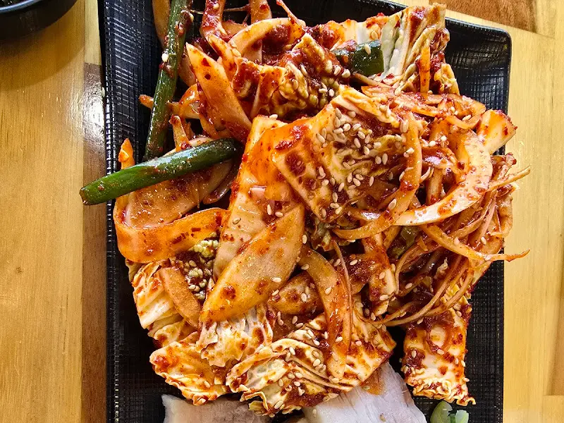 서문국수 맛보기 수육과 곁들임 야채