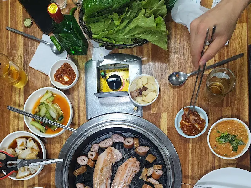 숯불에 구워먹는 막창