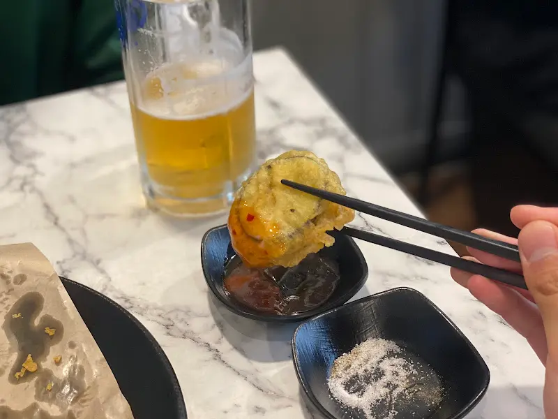 입천장 주의, 육즙 가득 가지튀김