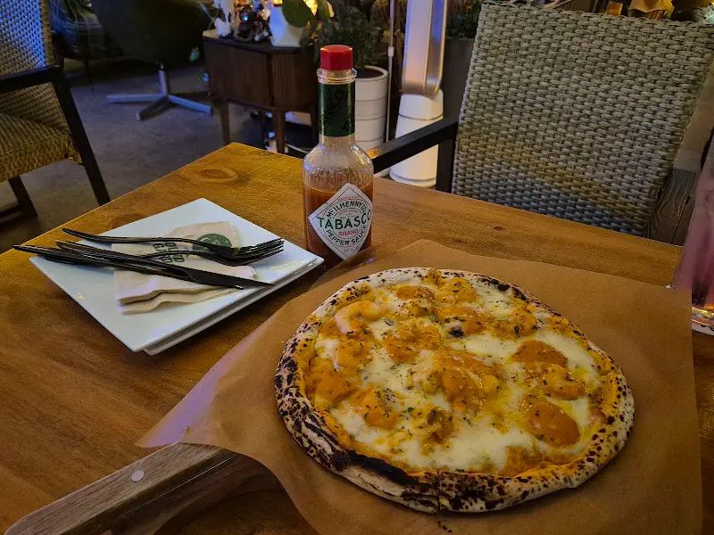 로제쉬림프 피자의 모습