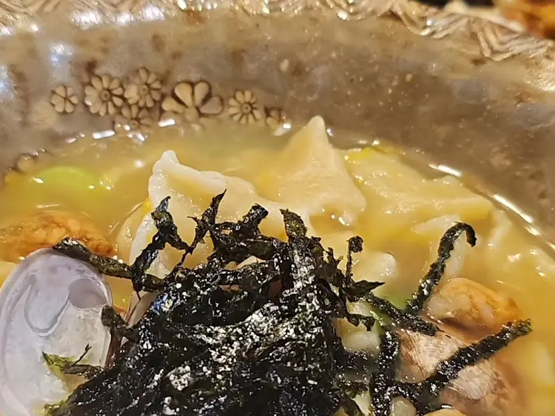해물 수제비 클로즈업