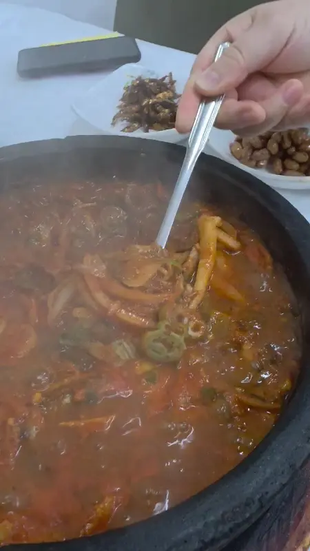 멸치쌈장 비벼먹기