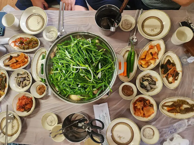 메밀전병과 김치