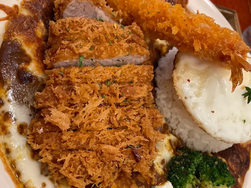 카츠카레와 새우튀김