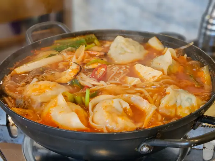 만두전골 클로즈업