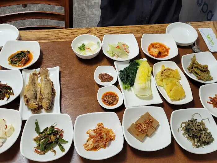 다양한 반찬들의 디테일 샷