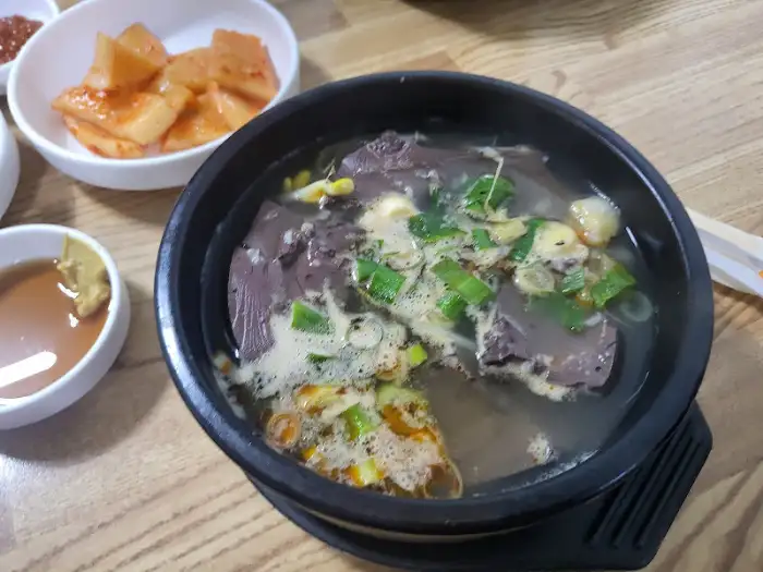 선지해장국 클로즈업 모습