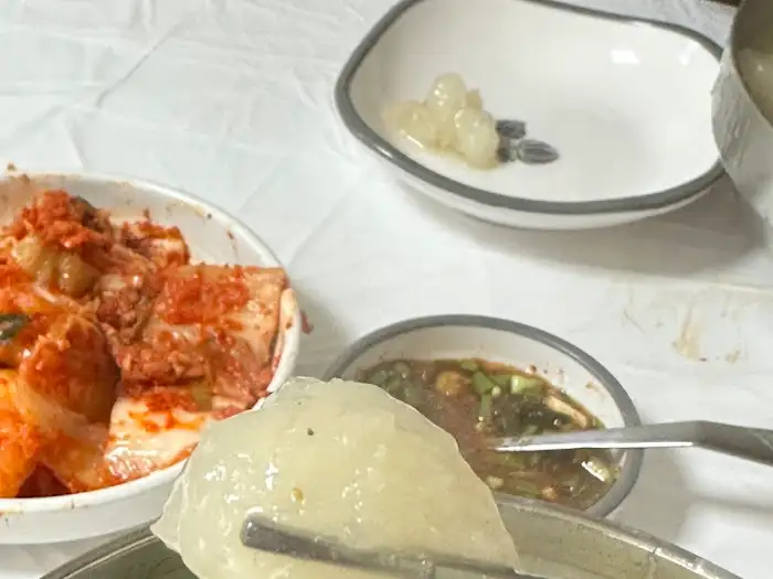 옹심이와 김치
