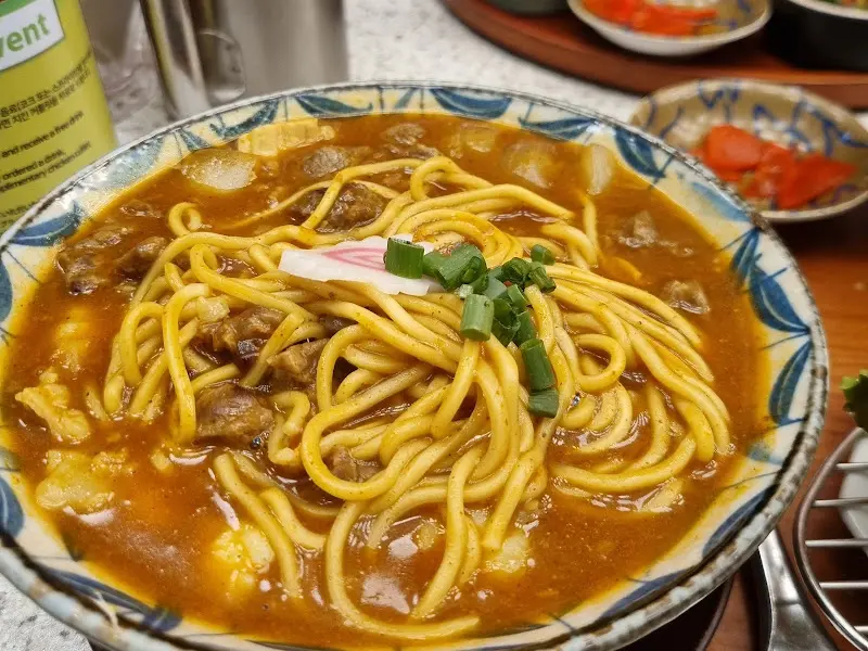 카레 우동 디테일