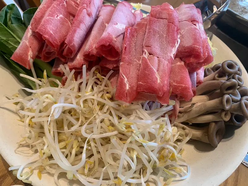 샤브샤브용 고기와 야채