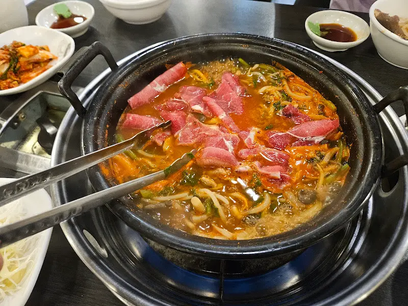 샤브샤브 끓는 모습