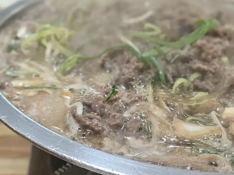 불고기 익어가는 모습