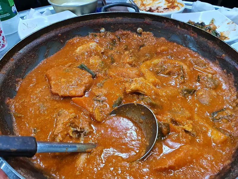 다 먹은 닭볶음탕