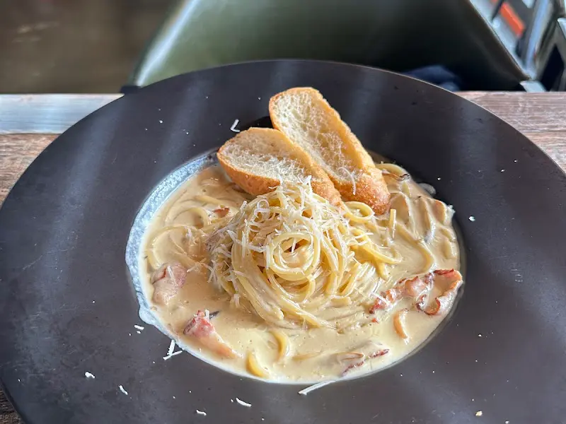 크림 파스타의 모습. 팬시하면서도 깊은 맛이 느껴진다고 한다.