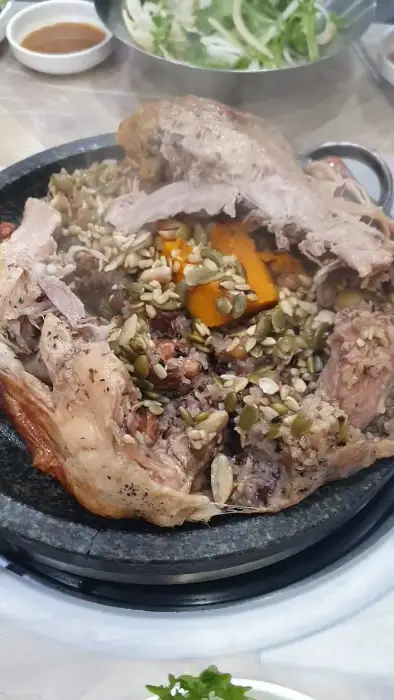 오리찰흙구이 속 내용물