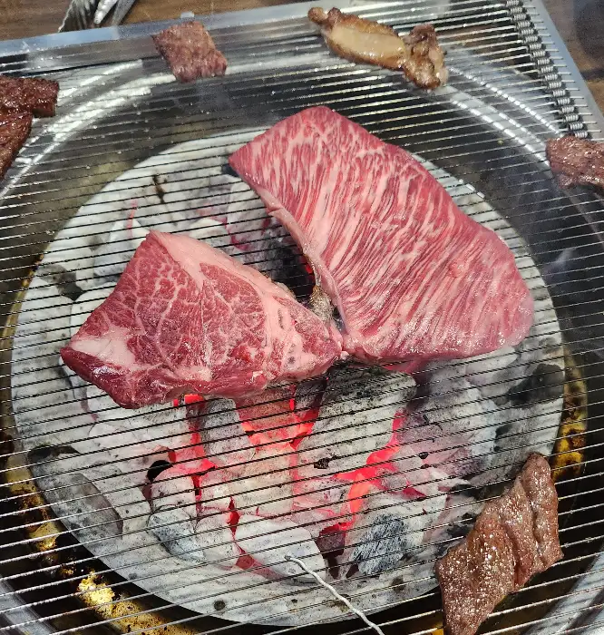 마블링이 훌륭한 한우 등심