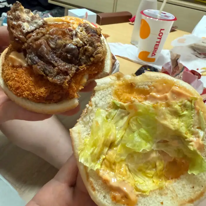 햄버거 단면