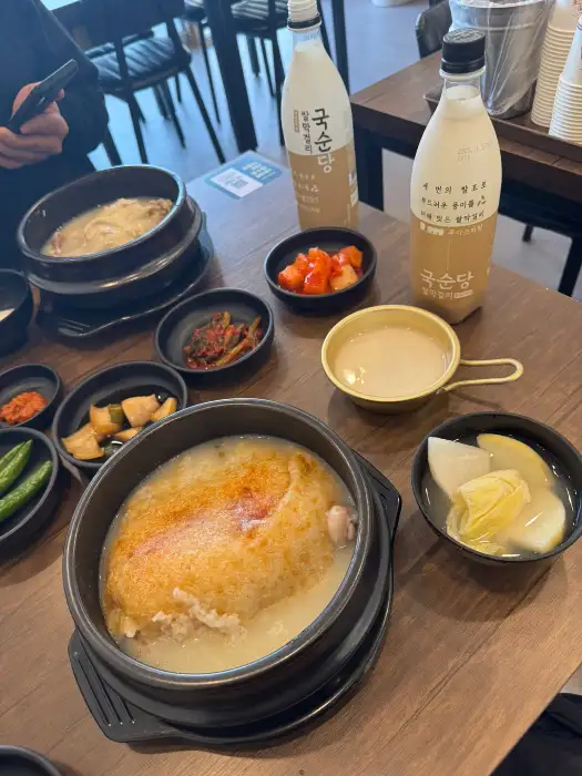 백세장수촌 율량점 테이블 세팅