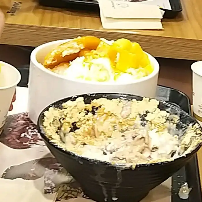 남은 빙수 그릇