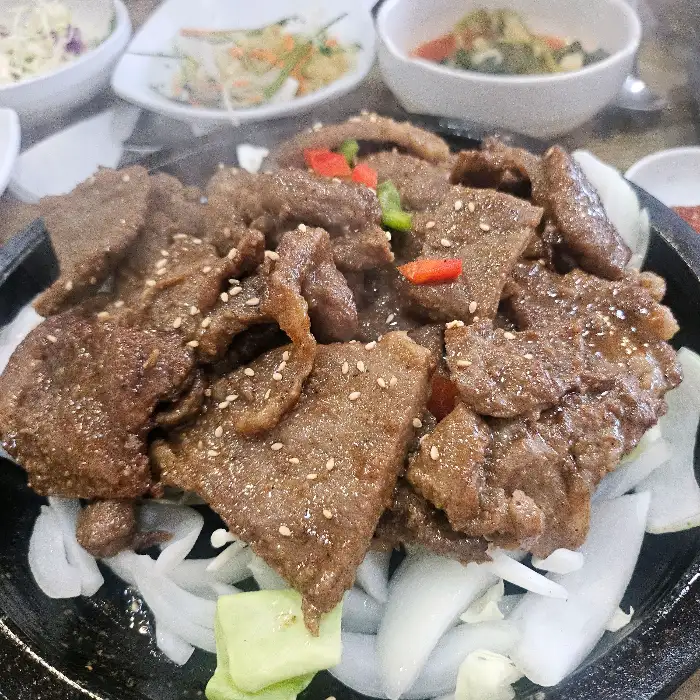 석갈비와 밥