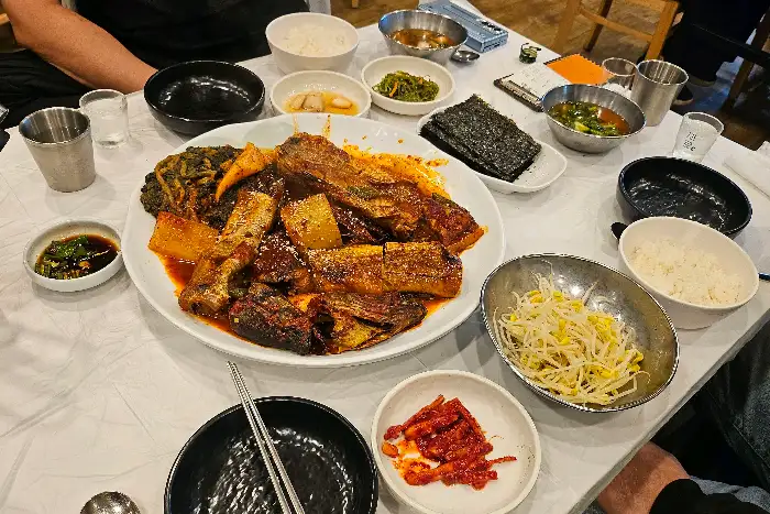 코다리 살코기 단면