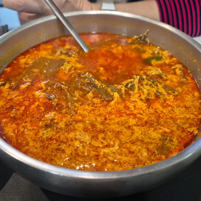 어죽의 진한 국물