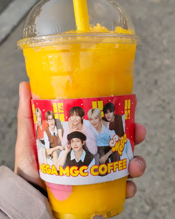 망고 스무디 클로즈업