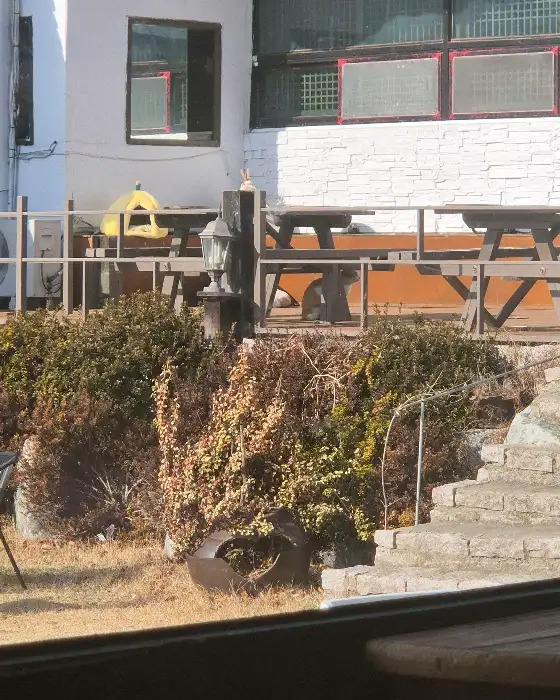 카페 외부 정원