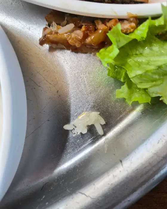 음식을 먹다 발견한 작은 흔적