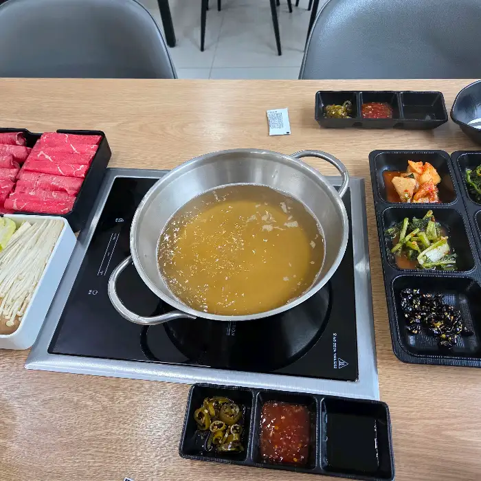 샤브샤브 준비된 재료