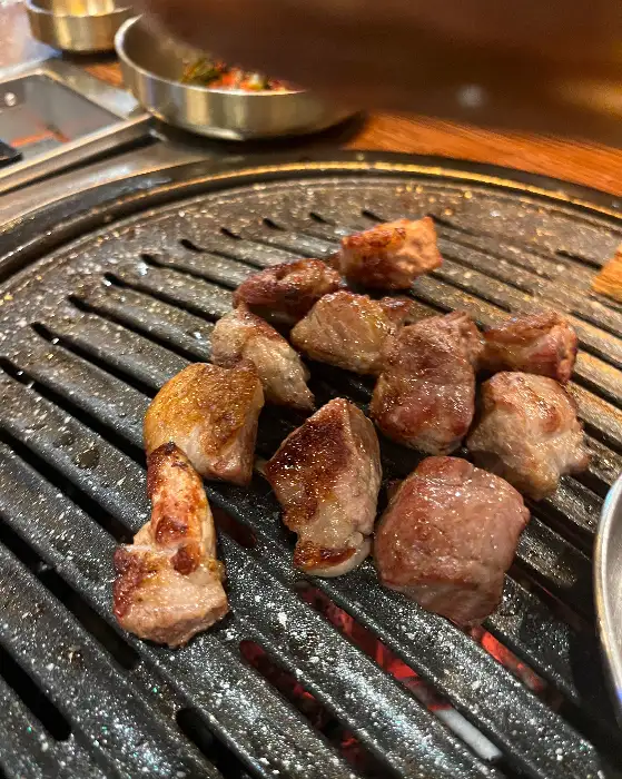 잘 구워진 갈매기살 여러 점