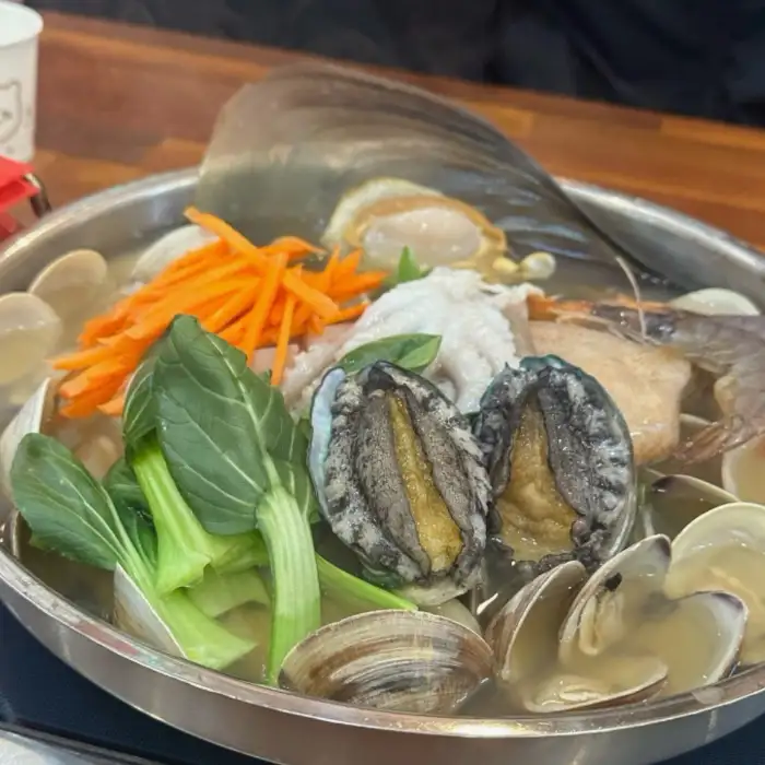 해물칼국수 클로즈업