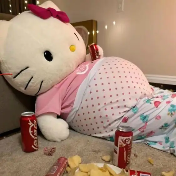 귀여운 캐릭터 인형과 음료
