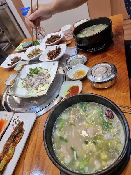 따뜻한 닭곰탕 클로즈업