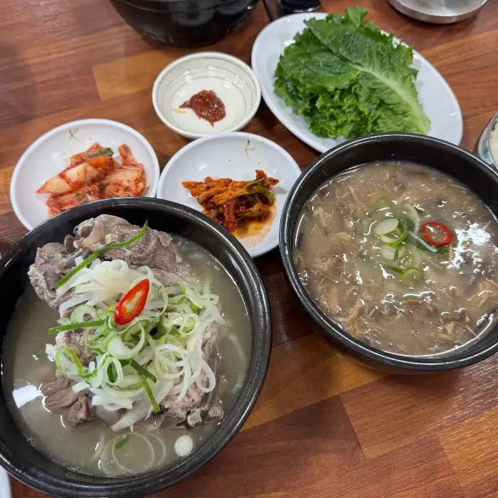 접짝뼈국과 고사리해장국