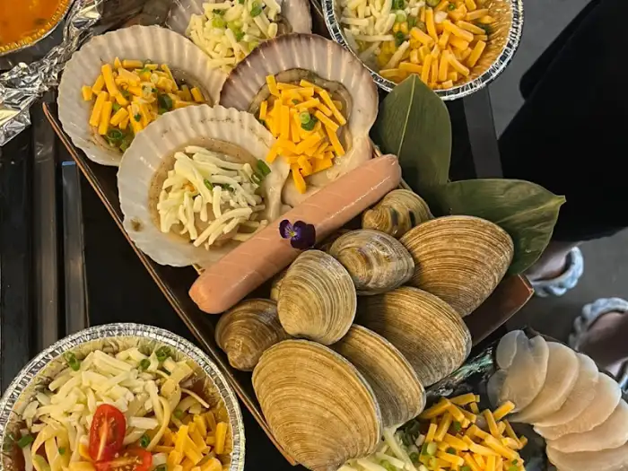 grilled scallops with cheese