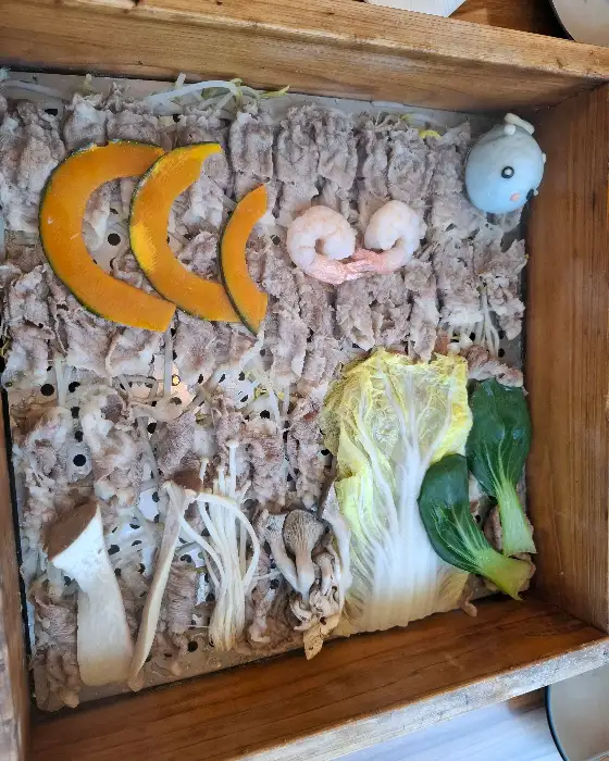 편백찜 재료 구성