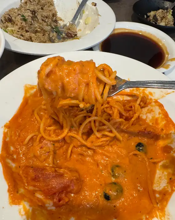푸짐한 양의 파스타