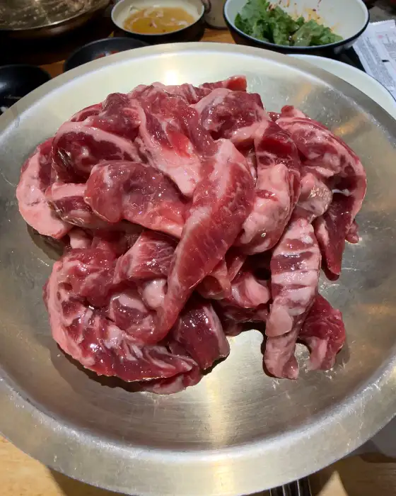 신선한 소갈비살 모듬