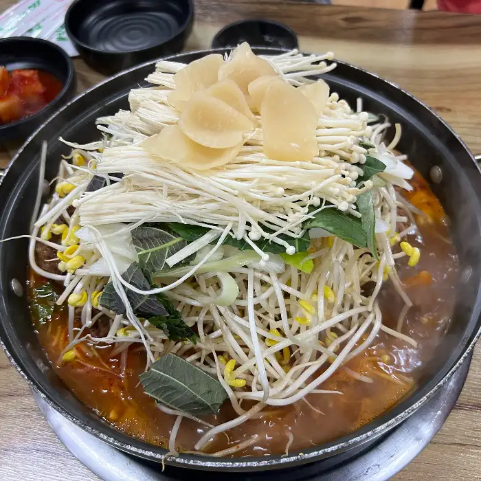 뼈해장국 재료 클로즈업