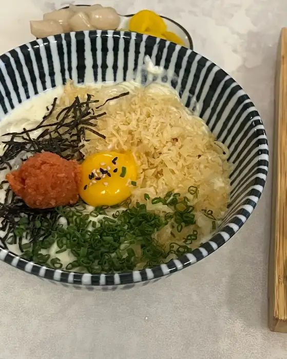 명란크림우동 클로즈업
