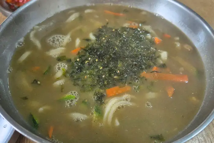 보말칼국수 면발