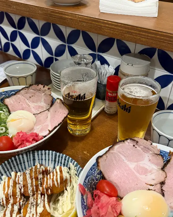 맥주와 함께한 식사