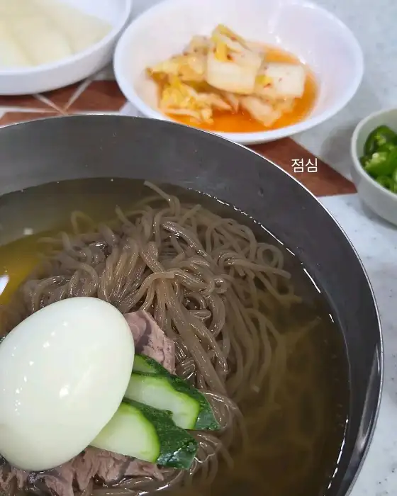평양냉면 클로즈업