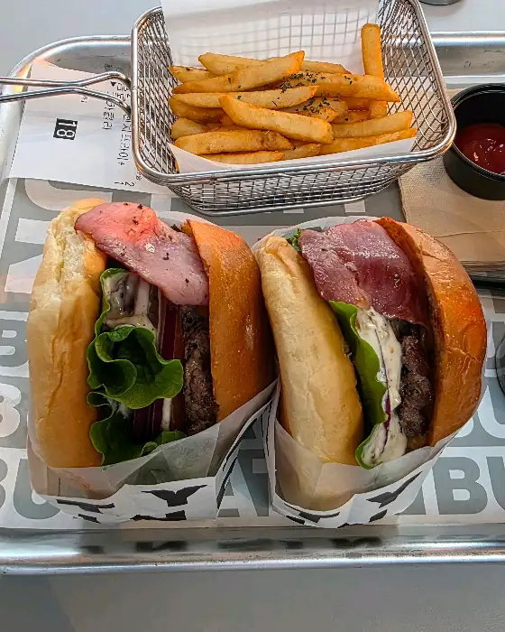 번패티번 버거 단면